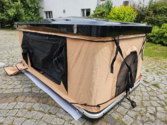 Střešní stan khaki pro auto, zvednutý, pevný ABS - 2