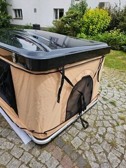 Střešní stan khaki pro auto, zvednutý, pevný ABS - 2