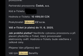 Cedok poukázky v celkové hodnotě 20k czk - 2