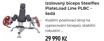 Prodám set 3 kusů strojů Steeflex Plateload - 2