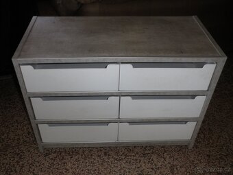 Komoda se 6ti boxy - betonový vzhled - 2