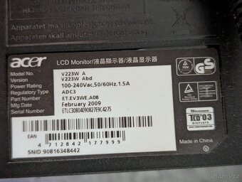 Monitor Acer 22" - 2
