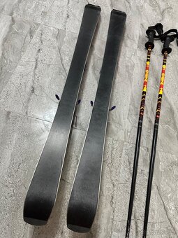 Lyže 120 cm + hůlky - 2