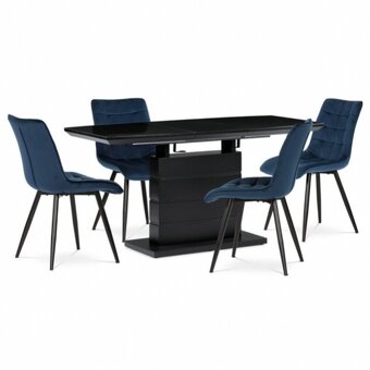 Rozkládací jídelní stůl HT-420 v černé barvě - 2