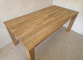 Nový jídelní stůl dub masiv 90 x 180 cm - 2