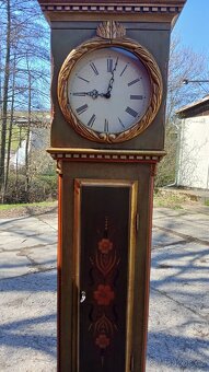 Malované podlahové mechanické hodiny - 2