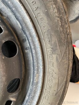 Škoda disky 5x100 s pneu 185/60 R15, letní - 2