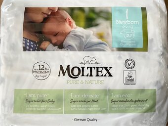 2x plenky Moltex vel. 1 (2-5 kg) + Bepanthen Baby - 2