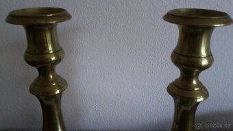 Dva mosazné svícny 22 cm - 2