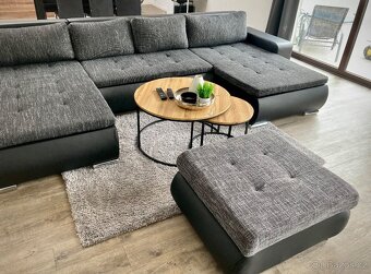 Velká sedací souprava s taburetem s úložným prostorem navíc - 2