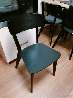 Prodám 5× židle IKEA LISABO – černé, jako nové - 2