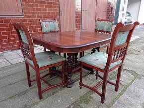 Dubový stůl a židle masiv - 2