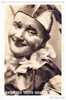 Vojta Merten, herec, autogram, reklamní pohlednice, rok 1939 - 2