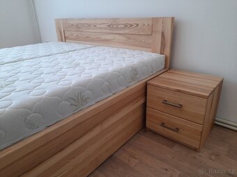 nová jasanová masivní postel, nosnost 700kg, odvezu,smontuji - 2