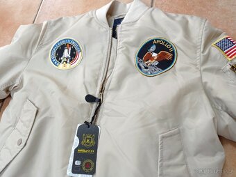 NOVÝ pánský béžový bomber NASA  Apollo II - M - 2