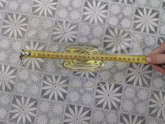 Oválná klenutá miska z citrínového skla - 2