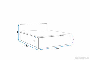 Manželská postel s vysokonou nosností Panama - 2