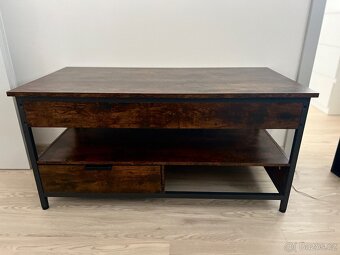 Výsuvný Konferenční stolek - skříňka, wenge barva - 2