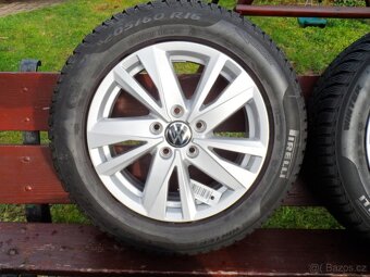 Originál Alu VW +Zimní Pneu Pirelli 205/60/16, ET 48 5X112 - 2