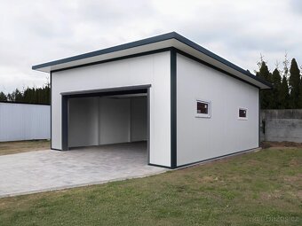 Zateplená garáž zo sendvičového panelu 6x6m. - 2