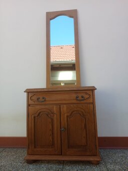 Rustikální předsíň, komoda, zrcadlo, masív - 2