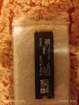NVME 1TB CRUCIAL P3 PLUS - ČTENÍ 5000MB/S - 2