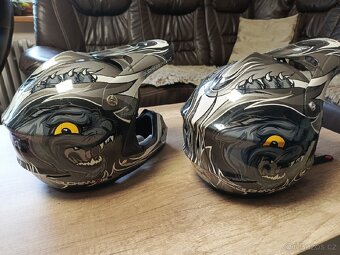 Dětská moto přilba Duchinni Wild Cat M300, vel M -52, 2 x - 2