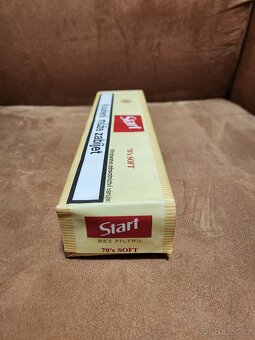 Retro kartón cigaret ŽLUTÉ START bez filtru - 2