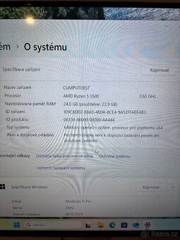 Herní PC- AMD RYZEN 5 5500 3,60Ghz/RAM 24GB/R9 380X 4GB/SSD/ - 2