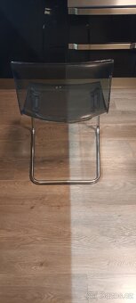 Židle TOBIAS IKEA průhledná/pochromovaná - 2