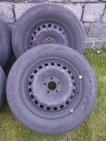 plechové disky, kola, 5x108 r16, letní pneu 215/60 r16 - 2