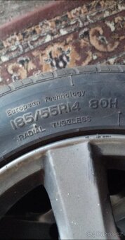 Sada letních pneu na litých kolech 185/55 R14 - 2