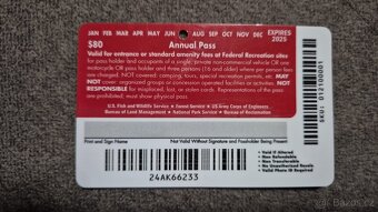America the Beautiful - annual pass platný do 07/25 - 2