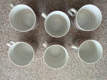 Nová sada retro hrnků Porcelánka Dubí Czechoslovakia - 6 ks - 2