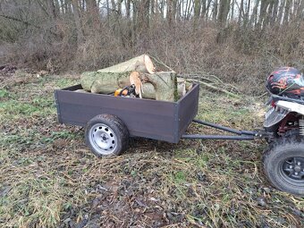 Vlek za malotraktor 170cm x 100cm, masivní zpracování - 2