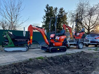 Pronájem minibagr Kubota K008 - 2