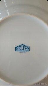 Porcelánový talíř, hluboký. 4 ks. Značka Helfer, Rakousko. - 2
