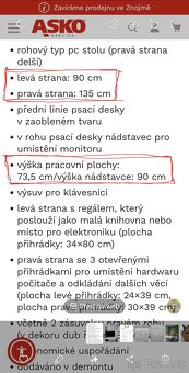Rohový pracovní stůl - 2