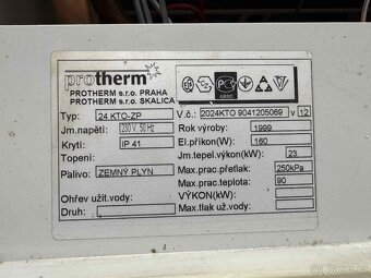 Plynový kotel Protherm 24kW - plně funkční nová elektronika - 2
