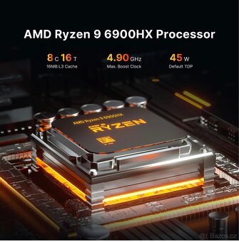 Mini PC Desktop Computers P3,AMD Ryzen 9 6900HX - 2