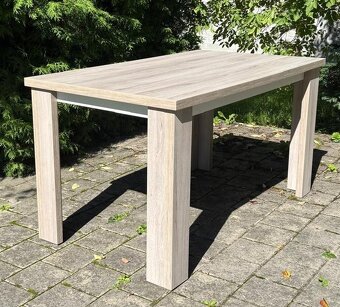 Šedý kuchyňský stůl 140 x 80 cm - 2