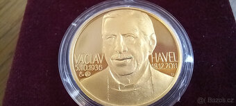 Zlatá pamětní medaile Václav Havel 2012 1/2oz 999,9 Au proof - 2