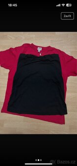 Malinové tričko XXL + černý top zdarma - 2