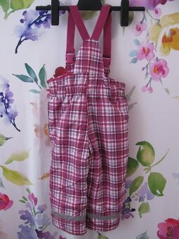 Krásné vínové kárované oteplováky TOPOMINI vel.92 - 2