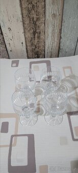 Staré Skleničky na koňak z českého skla - 2