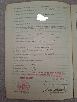 Technický průkaz Jawa 350 OHV rok 1937 - 2