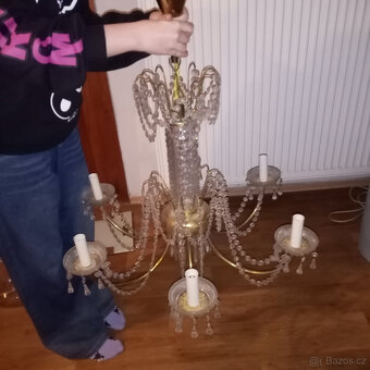 Prodám starý křišťálový lustr - Jablonecké sklárny. - 2