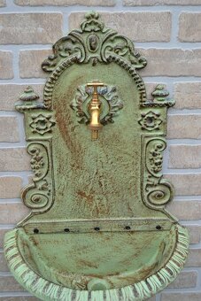 Litinová výlevka - umyvadlo 76cm zelené - 2