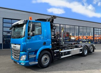 DAF CF340 6x2 - hákový nosič kontejnerů s hydraulickou rukou - 2