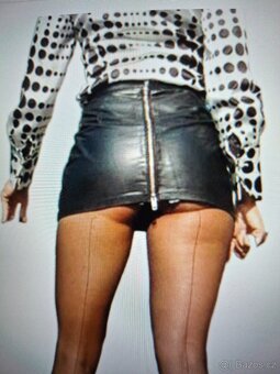 Kožená mini sukně - 2